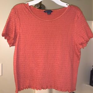 Rust Orange Lettuce Edge Tee